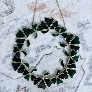 Atained glass shamrock decoration